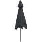 vidaXL Sombrilla de jardín con palo de metal negro 300 cm