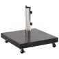 vidaXL Base de sombrilla de granito cuadrada negro 30 kg 