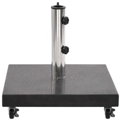vidaXL Base de sombrilla de granito cuadrada negro 30 kg 