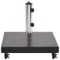 vidaXL Base de sombrilla de granito cuadrada negro 30 kg 