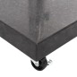 vidaXL Base de sombrilla de granito cuadrada negro 30 kg 