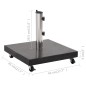 vidaXL Base de sombrilla de granito cuadrada negro 30 kg 