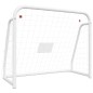 vidaXL Portería de fútbol con red acero y poliéster blanco 125x96x60cm vidaXL Portería de fútbol con red acero y poliéster blanco 125x96x60cm
