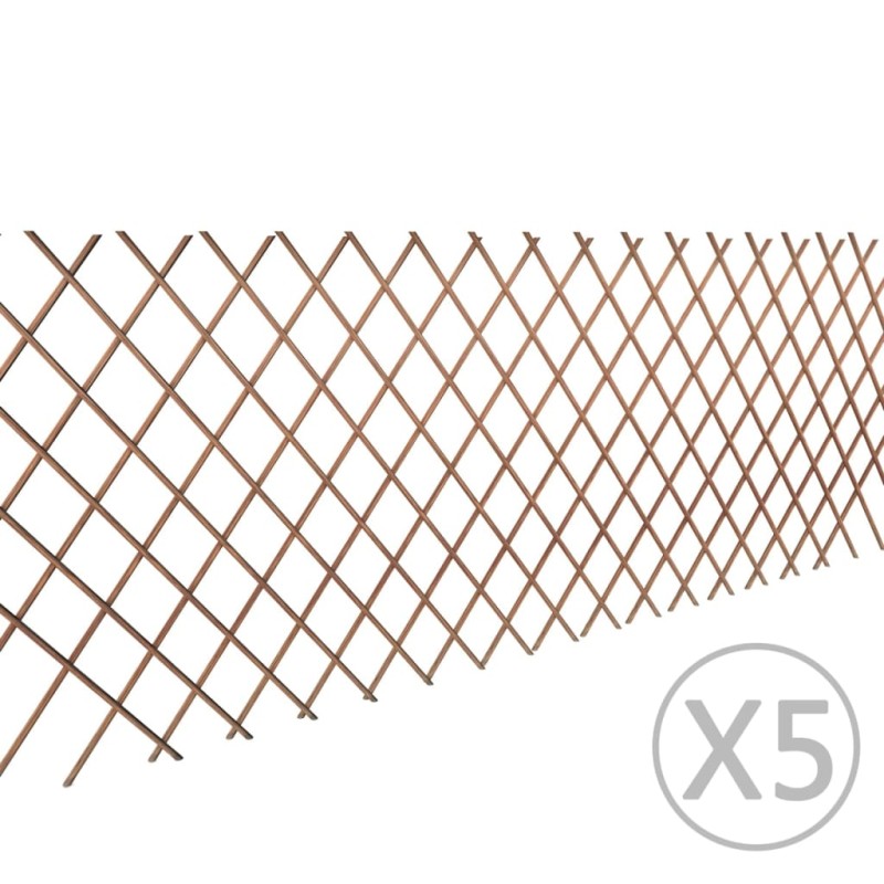 vidaXL Valla enrejada de sauce 5 piezas 180x90 cm vidaXL Valla enrejada de sauce 5 piezas 180x90 cm