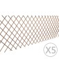 vidaXL Valla enrejada de sauce 5 piezas 180x90 cm vidaXL Valla enrejada de sauce 5 piezas 180x90 cm