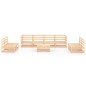 vidaXL Juego de muebles de jardín 9 piezas madera maciza de pino vidaXL Juego de muebles de jardín 9 piezas madera maciza de pino
