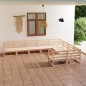 vidaXL Juego de muebles de jardín 9 piezas madera maciza de pino vidaXL Juego de muebles de jardín 9 piezas madera maciza de pino