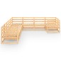 vidaXL Juego de muebles de jardín 9 piezas madera maciza de pino vidaXL Juego de muebles de jardín 9 piezas madera maciza de pino