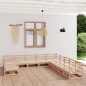 vidaXL Juego de muebles de jardín 11 piezas madera maciza de pino vidaXL Juego de muebles de jardín 11 piezas madera maciza de pino
