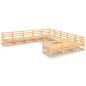 vidaXL Juego de muebles de jardín 11 piezas madera maciza de pino vidaXL Juego de muebles de jardín 11 piezas madera maciza de pino