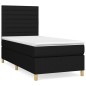 vidaXL Cama box spring con colchón tela negro 100x200 cm vidaXL Cama box spring con colchón tela negro 100x200 cm