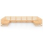vidaXL Juego de muebles de jardín 10 piezas madera maciza de pino vidaXL Juego de muebles de jardín 10 piezas madera maciza de pino