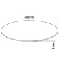 vidaXL Tablero de mesa de cristal templado redondo 400 mm