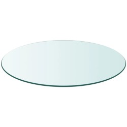 vidaXL Tablero de mesa cristal templado redondo 600 mm 