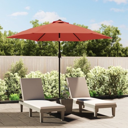 vidaXL Sombrilla de jardín palo de metal terracota 300 cm