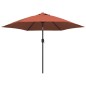 vidaXL Sombrilla de jardín palo de metal terracota 300 cm vidaXL Sombrilla de jardín palo de metal terracota 300 cm