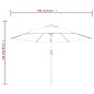 vidaXL Sombrilla de jardín palo de metal terracota 300 cm vidaXL Sombrilla de jardín palo de metal terracota 300 cm