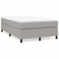 vidaXL Cama box spring con colchón tela gris claro 120x200 cm