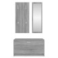 vidaXL Set de mueble zapatero 3 en 1 madera contrachapada gris Sonoma