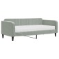 vidaXL Sofá cama con colchón terciopelo gris claro 90x190 cm vidaXL Sofá cama con colchón terciopelo gris claro 90x190 cm