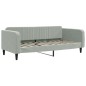 vidaXL Sofá cama con colchón terciopelo gris claro 90x190 cm vidaXL Sofá cama con colchón terciopelo gris claro 90x190 cm