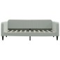 vidaXL Sofá cama con colchón terciopelo gris claro 90x190 cm vidaXL Sofá cama con colchón terciopelo gris claro 90x190 cm