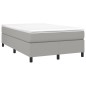 vidaXL Cama box spring con colchón tela gris claro 120x200 cm
