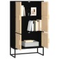 vidaXL Aparador alto madera contrachapada negro 70x35x125 cm vidaXL Aparador alto madera contrachapada negro 70x35x125 cm