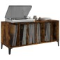 vidaXL Mueble discos madera contrachapada roble ahumado 100x38x48 cm vidaXL Mueble discos madera contrachapada roble ahumado 100x38x48 cm