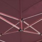vidaXL Carpa plegable profesional y paredes aluminio rojo tinto 6x3m