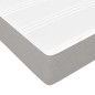 vidaXL Cama box spring con colchón tela gris claro 120x200 cm