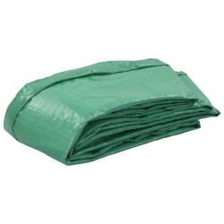vidaXL Alfombrilla de seguridad cama elástica PE redonda verde 3,96m