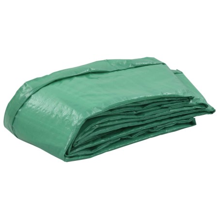 vidaXL Alfombrilla de seguridad cama elástica PE redonda verde 3,96m