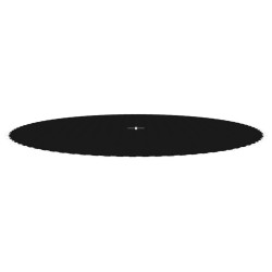 vidaXL Lona de salto para cama elástica redonda tela negro 4,57 m