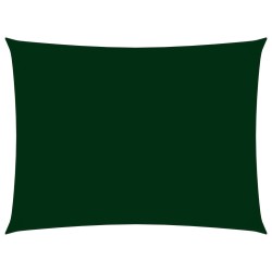 vidaXL Toldo de vela rectangular tela Oxford verde oscuro 4x6 m