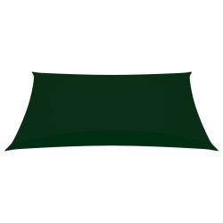 vidaXL Toldo de vela rectangular tela Oxford verde oscuro 4x6 m