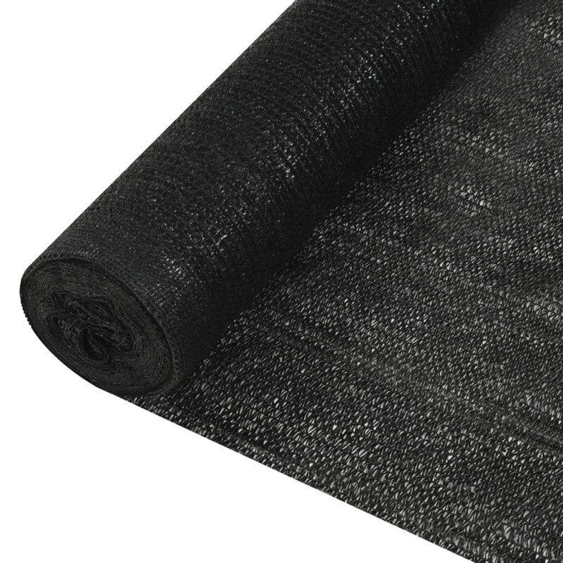 vidaXL Red de privacidad HDPE negro 1x10 m 150 g/m² 