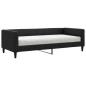 vidaXL Sofá cama con colchón tela negro 90x190 cm vidaXL Sofá cama con colchón tela negro 90x190 cm