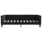 vidaXL Sofá cama con colchón tela negro 90x190 cm vidaXL Sofá cama con colchón tela negro 90x190 cm