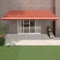 vidaXL Toldo retráctil automático naranja y marrón 5x3 m vidaXL Toldo retráctil automático naranja y marrón 5x3 m