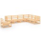 vidaXL Juego de muebles de jardín 7 piezas madera maciza de pino vidaXL Juego de muebles de jardín 7 piezas madera maciza de pino