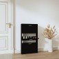 vidaXL Mueble zapatero madera contrachapada negro 59x17x108 cm vidaXL Mueble zapatero madera contrachapada negro 59x17x108 cm
