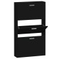 vidaXL Mueble zapatero madera contrachapada negro 59x17x108 cm vidaXL Mueble zapatero madera contrachapada negro 59x17x108 cm
