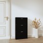 vidaXL Mueble zapatero madera contrachapada negro 59x17x108 cm vidaXL Mueble zapatero madera contrachapada negro 59x17x108 cm