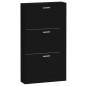vidaXL Mueble zapatero madera contrachapada negro 59x17x108 cm vidaXL Mueble zapatero madera contrachapada negro 59x17x108 cm
