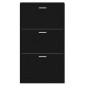 vidaXL Mueble zapatero madera contrachapada negro 59x17x108 cm vidaXL Mueble zapatero madera contrachapada negro 59x17x108 cm