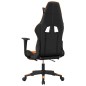 vidaXL Silla gaming con reposapiés cuero sintético negro naranja vidaXL Silla gaming con reposapiés cuero sintético negro naranja
