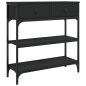 vidaXL Mesa consola madera de ingeniería negra 72,5x25x75 cm vidaXL Mesa consola madera de ingeniería negra 72,5x25x75 cm