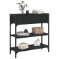 vidaXL Mesa consola madera de ingeniería negra 72,5x25x75 cm vidaXL Mesa consola madera de ingeniería negra 72,5x25x75 cm