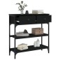 vidaXL Mesa consola madera de ingeniería negra 72,5x25x75 cm vidaXL Mesa consola madera de ingeniería negra 72,5x25x75 cm